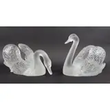 Lalique, France Pair Of Large Swans