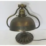 Signed Harp Table Lamp by Tiffany Studios, Bronze lamp in original patina signed on the base, sold Jun 2019