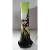 Galle, Large Signed Cameo Glass Vase