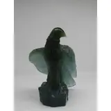 Signed and Numbered Green Glass Eagle by Daum, sold Dec 2018