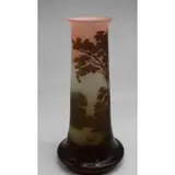 Signed Cameo Glass Vase, Lake and by Galle, sold Dec 2018