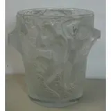 France. Signed Glass Vase with Nudes by Lalique, sold Oct 2018