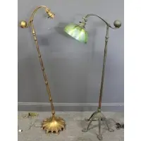 Tiffany Studios, Signed Bronze Counter Balance, One patinated bronze with shade (signed L.C