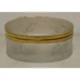 Lalique, France, Signed Glass Vanity Box With