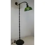 Patinated Bronze Standing Lamp by Tiffany Studios, Favrile Glass Shade, sold Jul 2017