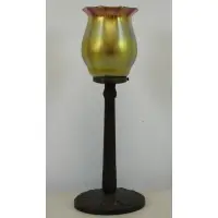 Patinated Bronze Table Lamp With by Tiffany Studios, Favrile Glass Shade, sold Jul 2017