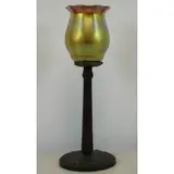 Patinated Bronze Table Lamp With by Tiffany Studios, Favrile Glass Shade, sold Jul 2017