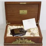 Cased Bottle of A.E. Dor Reserve # 10 by Daum, In fancy presentation case with brass mounts, sold Jun 2017