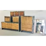 Milo Baughman, ; John Stuart Rosewood & Chrome Set