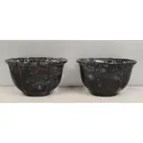 Pair of Black Glass Vases by Alexander Joseph von Steuben, sold Apr 2017