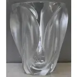 France. Signed Vase by Lalique, 1970s, Clear and frosted glass, sold Jan 2017