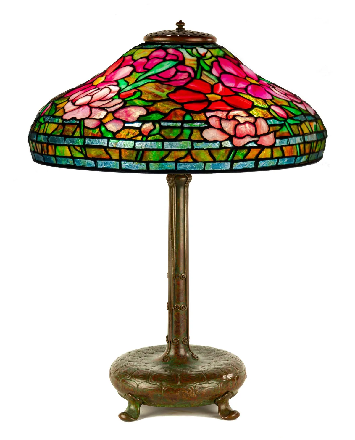 Peony Table Lamp by Tiffany Studios, sold Mar 2022