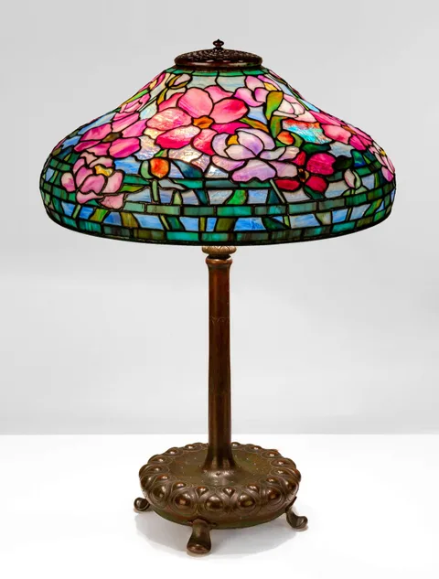 Tiffany Studios, Peony Lamp, 1910, leaded glass