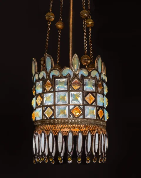 Tiffany Studios, Moorish Hall Lantern, 1900, Leaded glass