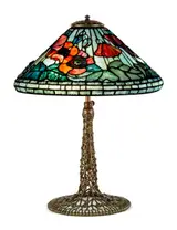 Tiffany Studios, Poppy Table Lamp
