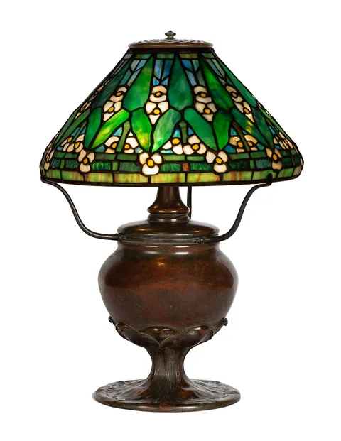 Arrowroot Table Lamp by Tiffany Studios, sold Sep 2019