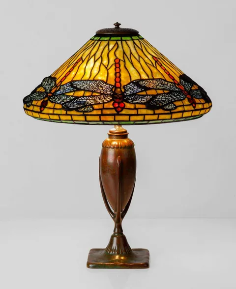 Tiffany Studios, Dragonfly Lamp, 1905, Leaded glass