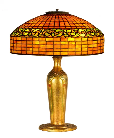 Tiffany Studios, Swirling Leaf Table Lamp