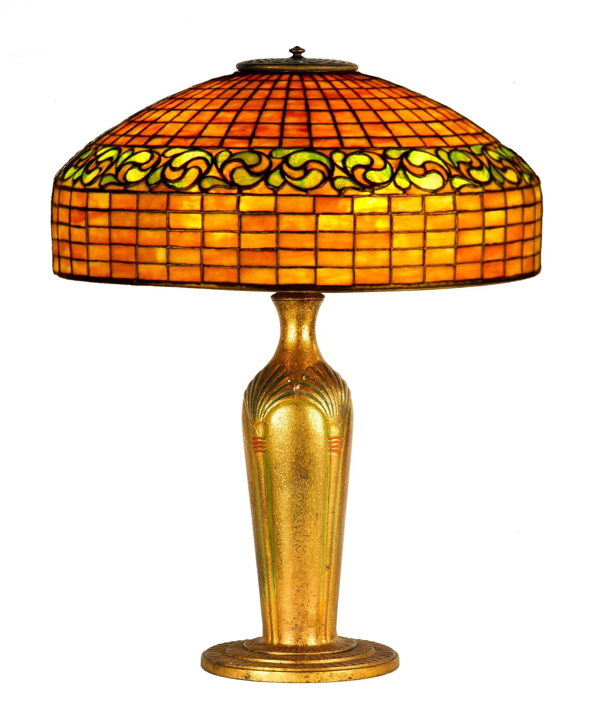 Swirling Leaf Table Lamp by Tiffany Studios, sold Mar 2021