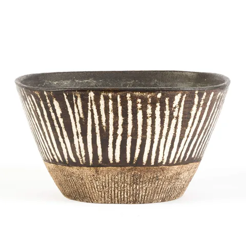 Lucie Rie, & Hans Coper (English, 1920-1981) Fine and Rare Decorated Stoneware Bowl, 1920