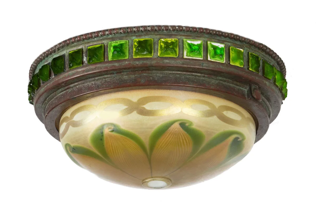 Bronze Ceiling Light by Tiffany Studios, sold Mar 2019