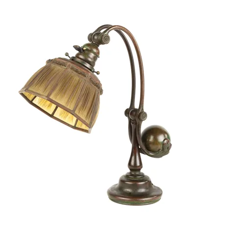 Linen Fold Counter Balance Lamp by Tiffany Studios, sold Nov 2019