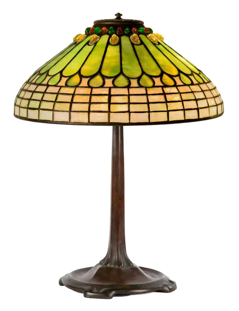 Tiffany Studios, Jewel and Feather Table Lamp