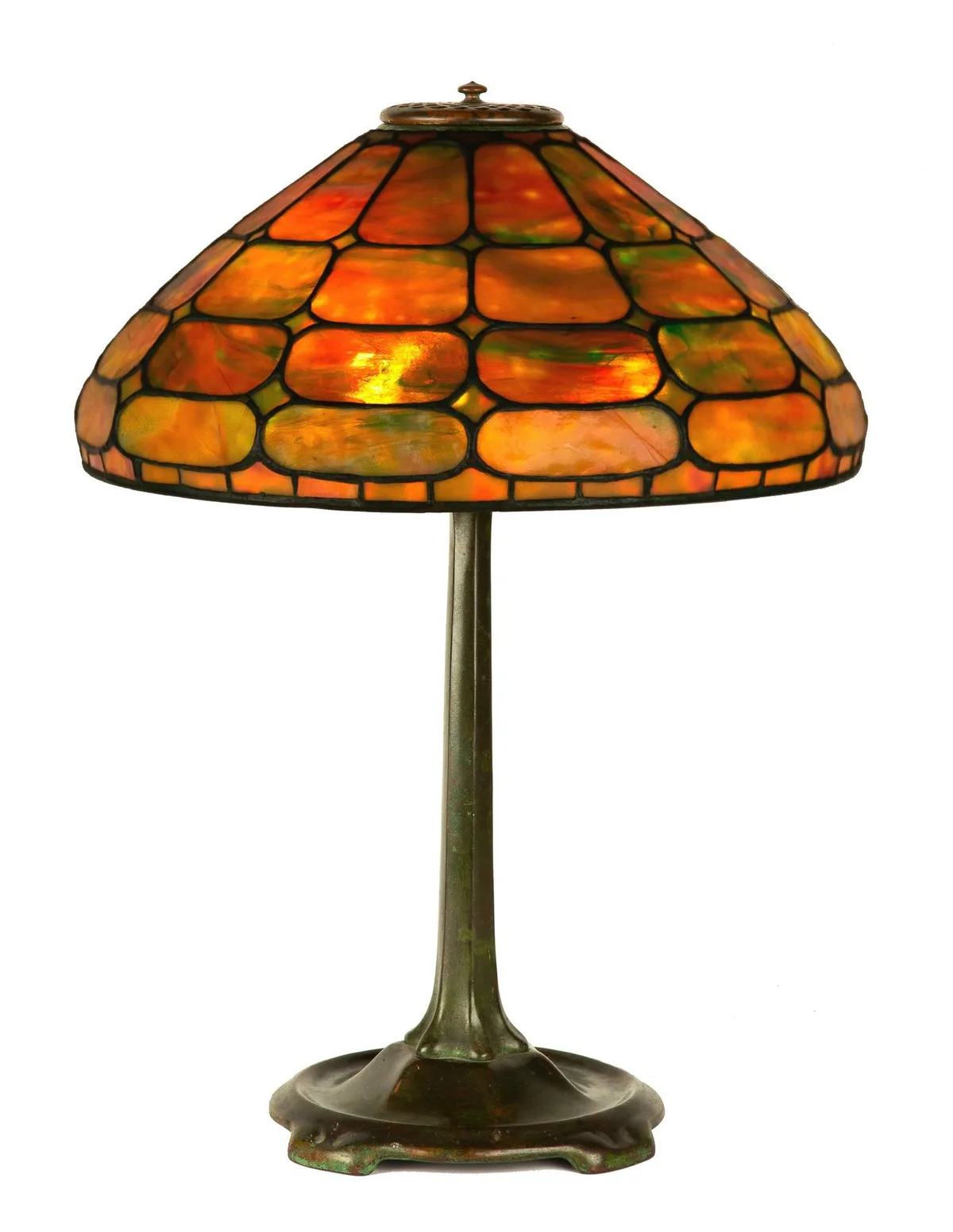 Colonial Table Lamp by Tiffany Studios, sold Oct 2020