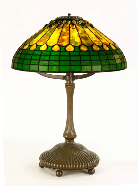 Tiffany Studios, Jeweled Feather Table Lamp