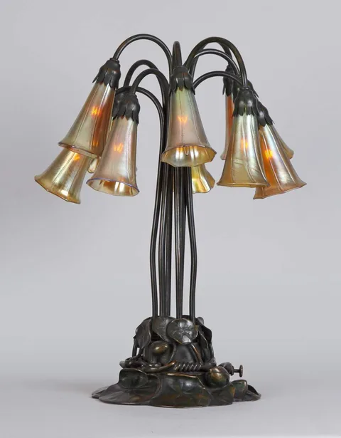 #381 10 Light Lily Lamp by Tiffany Studios, sold Sep 2010