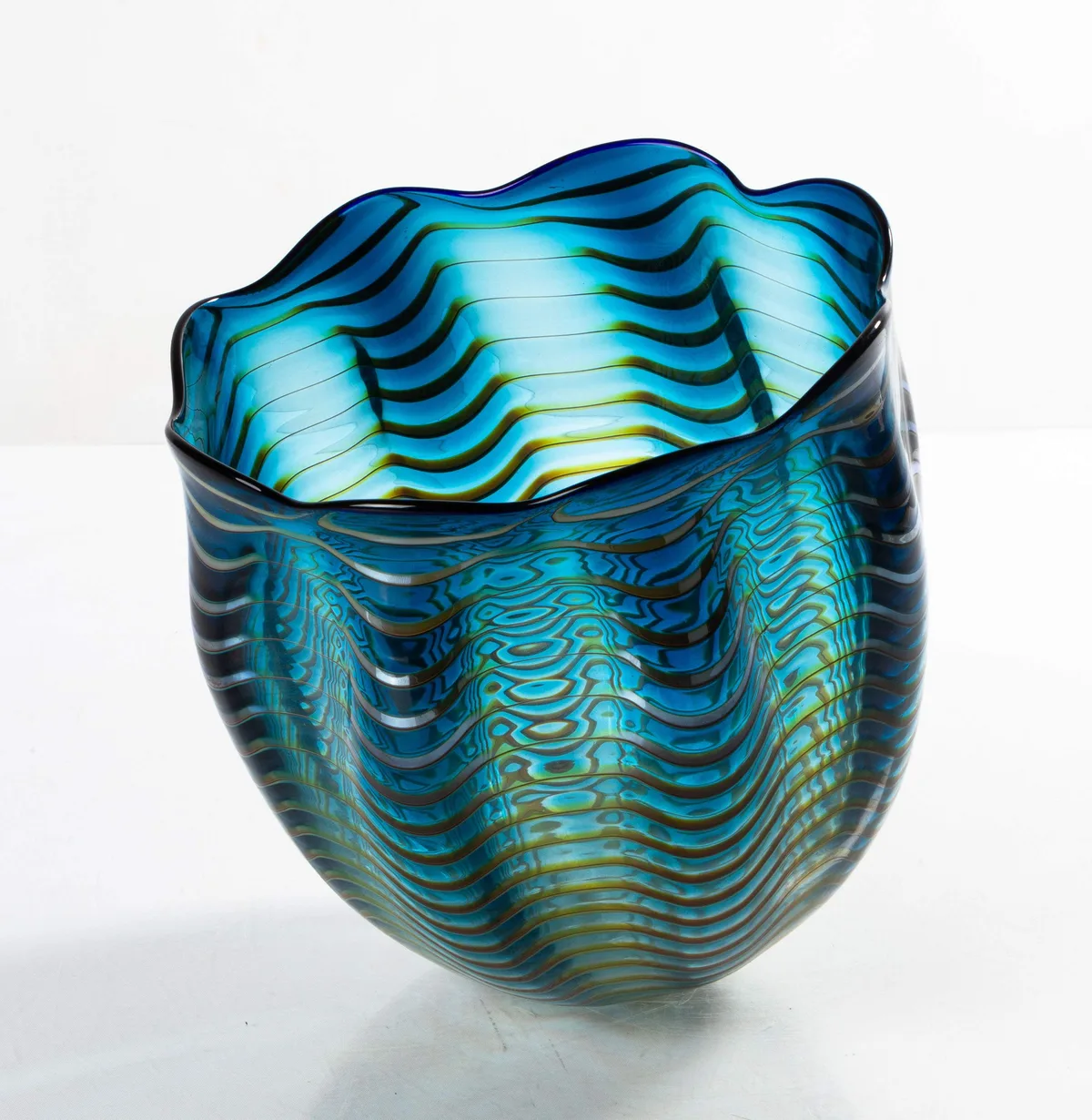 Shell Form by Dale Chihuly, blown and decorated art glass, sold Nov 2024