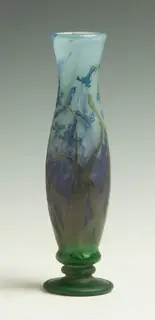 Daum Nancy, Cameo Vase with Flowers