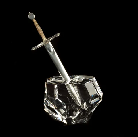 Alexander Joseph von Steuben, Excalibur, Sword marked sterling silver and 18k gold