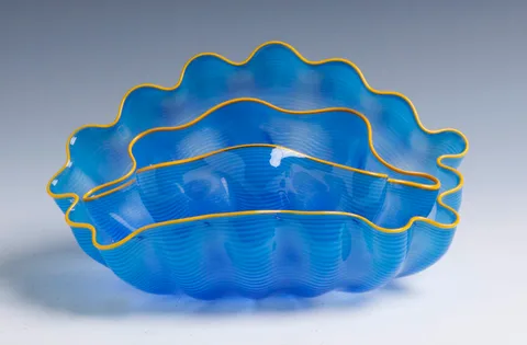 Azure Seafoam Pair by Dale Chihuly, sold Feb 2015