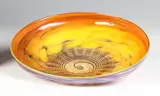 Dale Chihuly, Orange/Purple Shell w/Lime Trim
