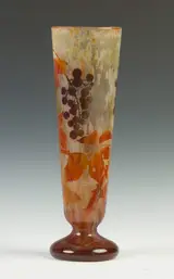 Daum Nancy, Cameo Vase with Blackberries