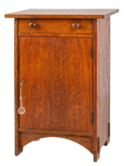 Gustav Stickley, Smoker's Cabinet, Quarter sawn oak