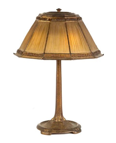 Linen Fold Lamp by Tiffany Studios, sold Nov 2018