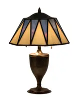 Roycroft, Hammered Metal/Leaded Glass Table Lamp