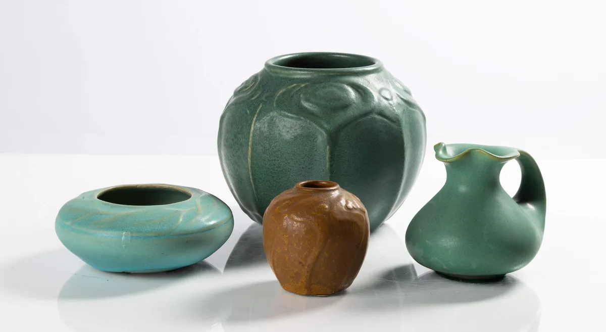 Van Briggle, & Teco Pottery, Glazed earthenware