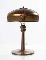 Roycroft, Hammered Copper Helmet Lamp, Model 902