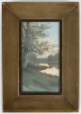 Carl Schmidt, for Rookwood Pottery, Landscape Plaque