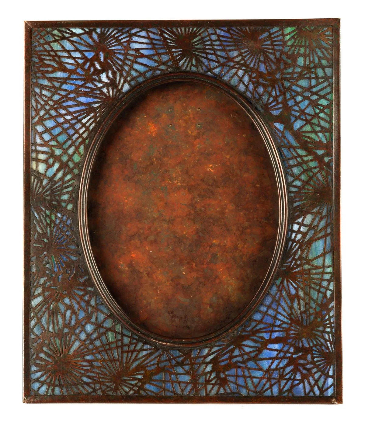 Picture Frame by Tiffany Studios, Bronze with reddish-brown patina, sold Oct 2020