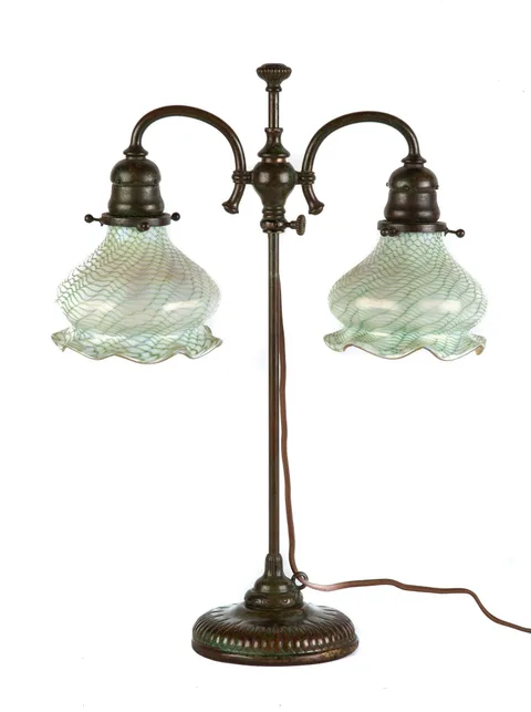 Table Lamp with Ruffled Quezel Shades by Tiffany Studios, sold May 2019