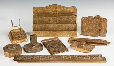 Bronze Desk Set by Tiffany Studios, sold Nov 2015