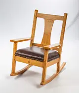 Roycroft, Bird's Eye Maple Rocking Chair (from Roycroft Inn)