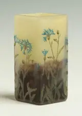 Daum Nancy, Cameo Vase with Cornflowers