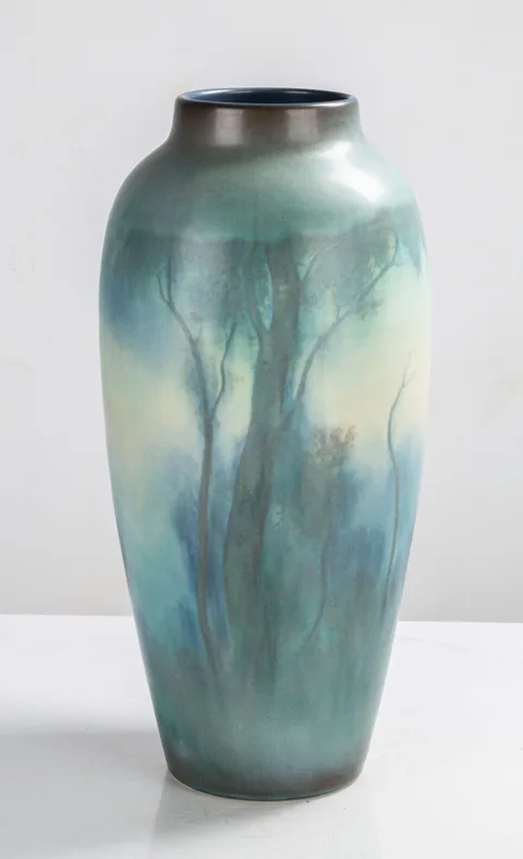 Edward Diers, Rookwood Pottery Scenic Vellum Vase, 1914, glazed porcelain