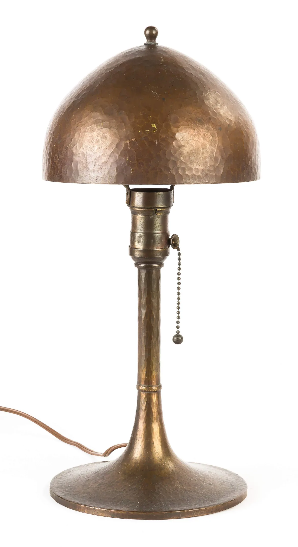 Hammered Copper Table Lamp by Roycroft, sold Nov 2017