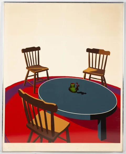 Chairs, Table, Rug, Cup from Interior Series by Ken Price, 1971, sold Jun 2020